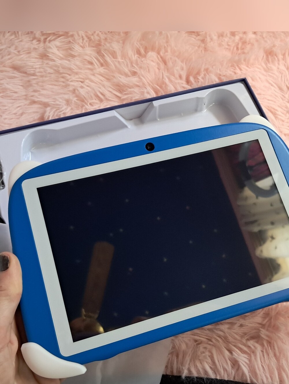 Blue Tablet with Camera - Portable Family Tablet Android 12 Go Edition Brand New